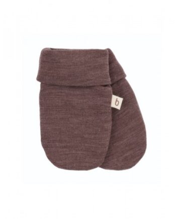 Luffer   100  økologisk Merino Uld Til Baby Og Børn 50 56 Plum Melange
