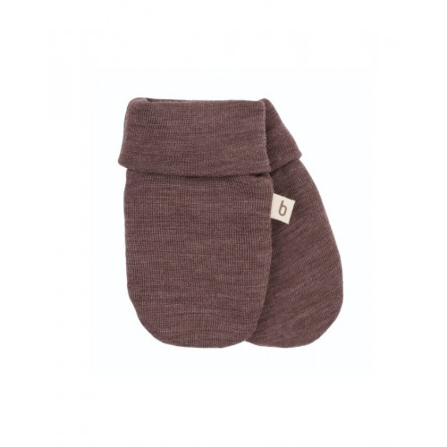Luffer   100  økologisk Merino Uld Til Baby Og Børn 50 56 Plum Melange