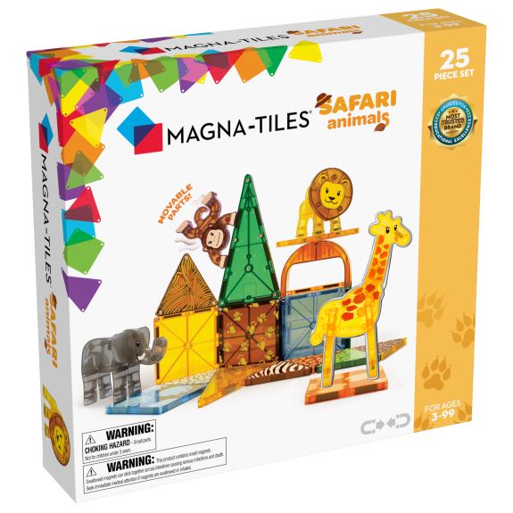 Magna-tiles Magnetisk Legetøj Safari Dyr 25 Dele
