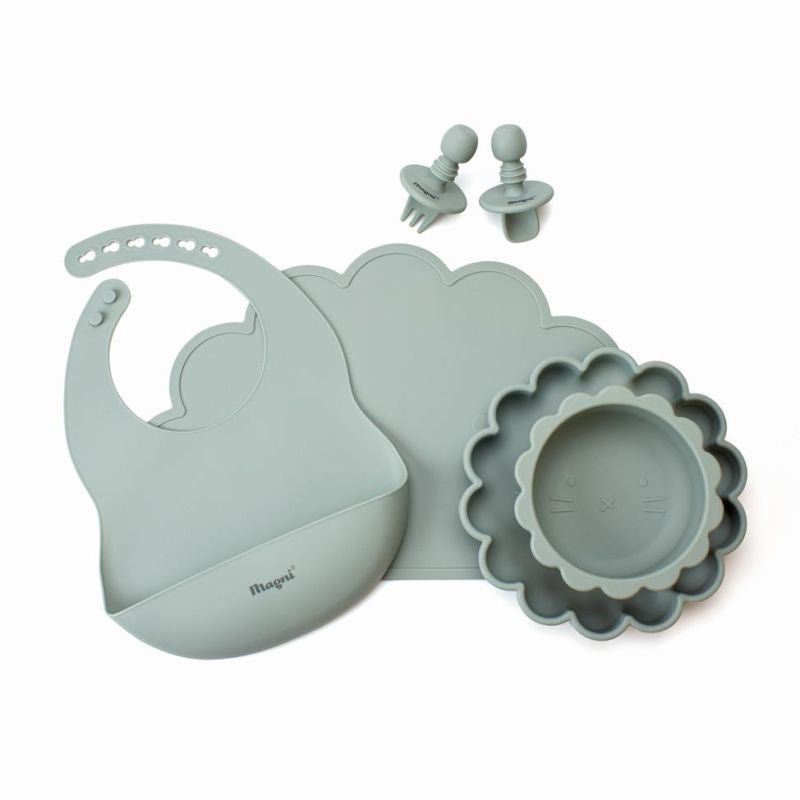 Magni Baby Spisesæt Dusty Blue