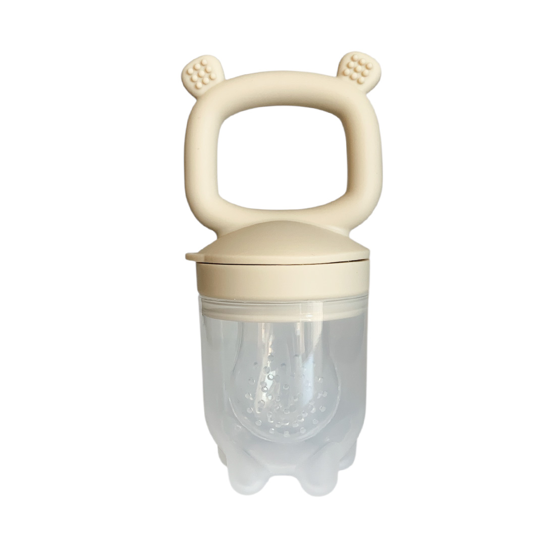 Magni Food Feeder Mad Sut Med Blødt Greb Beige