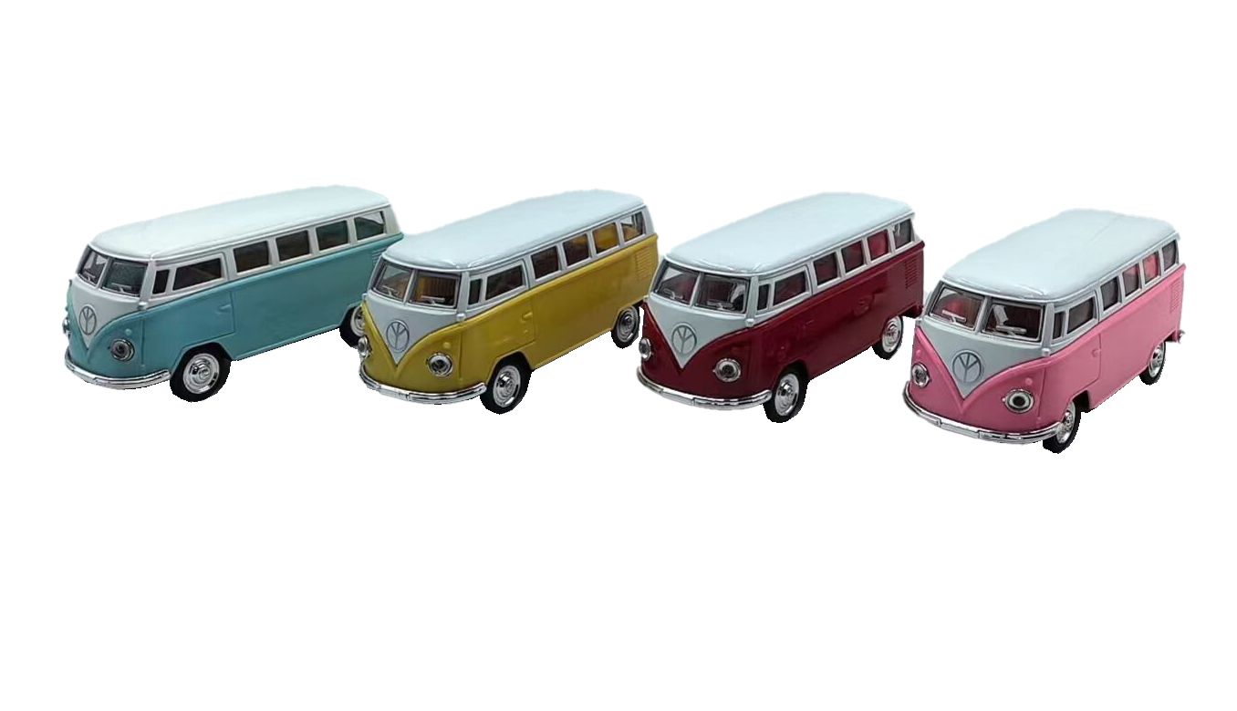 Magni Vw Classic Bus Original Med Pull Back Lyseblå