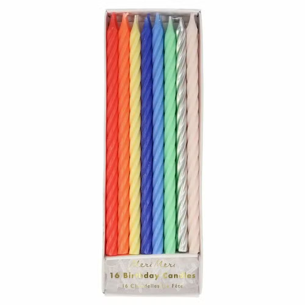 Meri Meri Kagelys Snoet Multi 16-pak