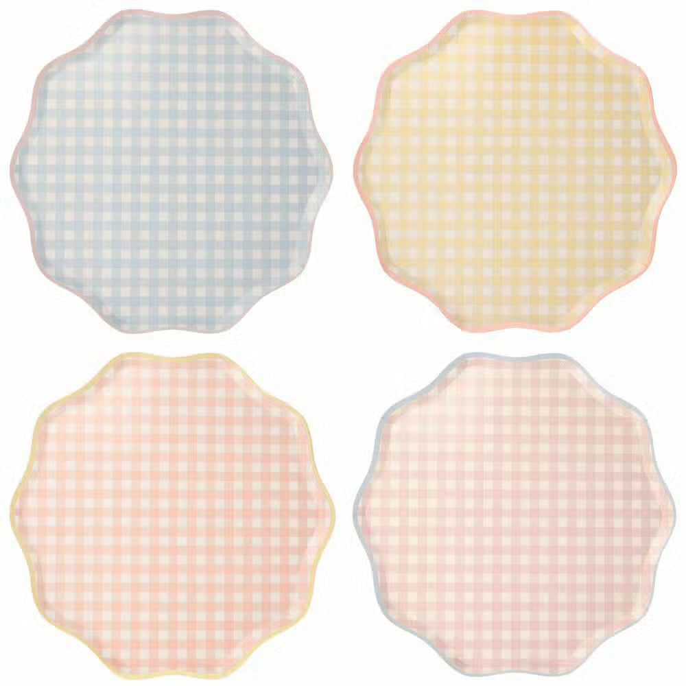 Meri Meri Tallerkener Gingham 12 Pak