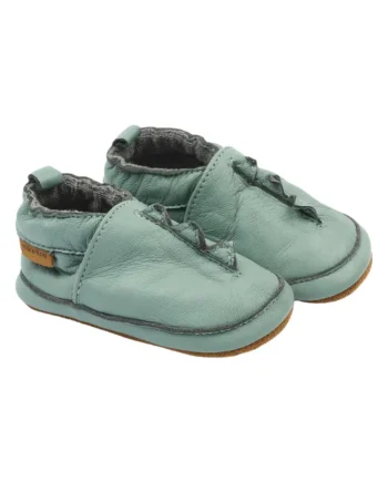 Mikk-line Læder Slipper Dino Green Milie 18-24 Mdr