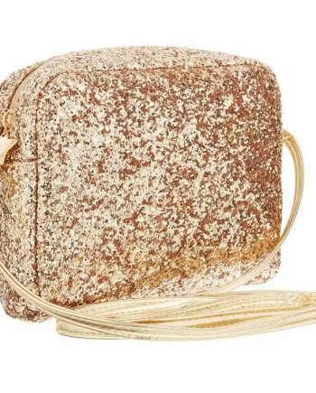 Mimi   Lula Skuldretaske Guld Glitter