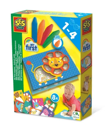 Min Første Farvekridt Og Dyrekort