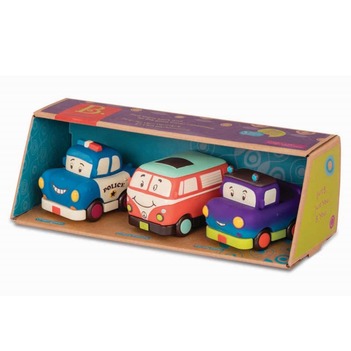 Mini Træk Og Slip Biler Politi Rugbrød Og Pickup Toys