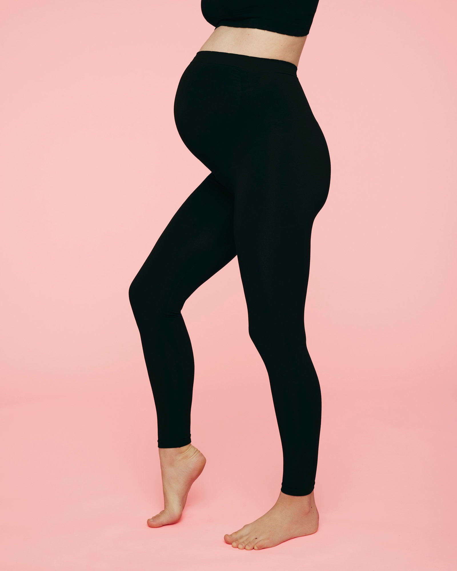 Momkind Gravid Leggings Støttefunktion Sort Xl