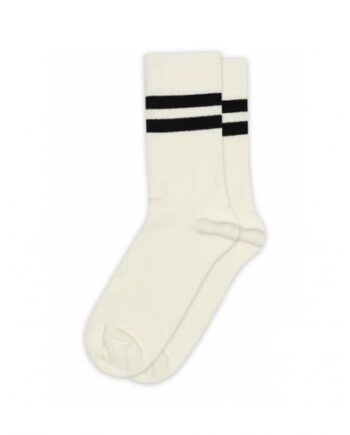 Mp Dame Rib Strømper   Bomuld Med Striber Black 40 42