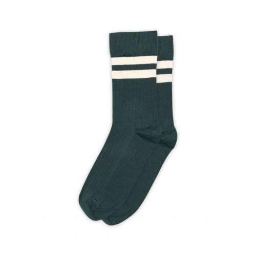 Mp Dame Rib Strømper Bomuld Med Striber 37 39 Sea Moss