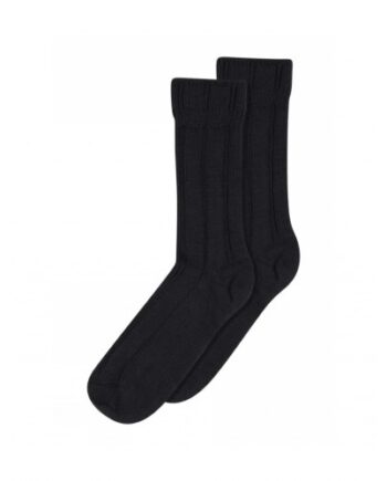 Mp Strømper  Bløde Dame Ribstrømper   Uld Bambusviskose Black 37 39
