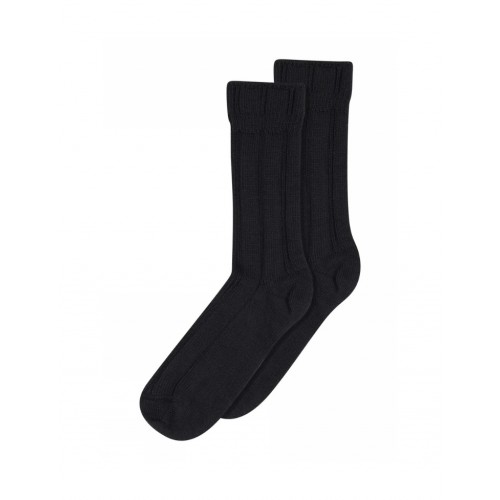 Mp Strømper Bløde Dame Ribstrømper Uld Bambusviskose Black 37 39