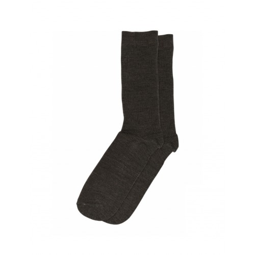 Mp Strømper Dame Rib Sokker Merinould Dark Brown 40 42