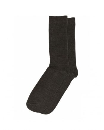 Mp Strømper  Dame Rib Sokker   Merinould Dark Brown 40 42