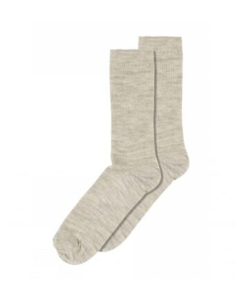 Mp Strømper  Dame Rib Sokker   Merinould Light Brown Melange 37 39