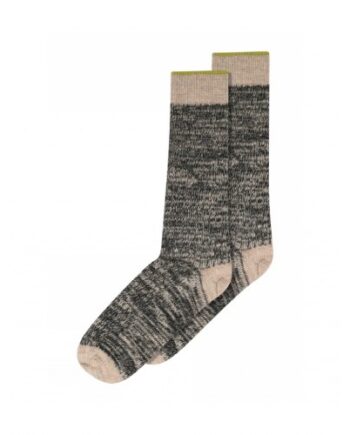 Mp Strømper  Lang Rib Strømpe Til Dame   Meleret Uld Dark Grey Melange 37 39