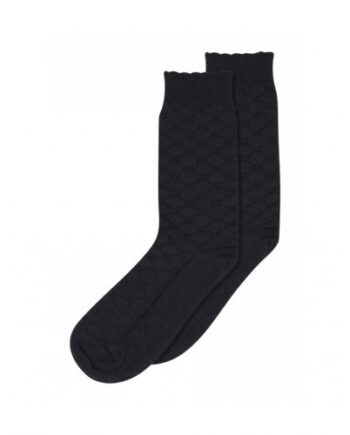 Mp Strømper  Mønstrede Damestrømper   Uld Silke Mix Black 37 39