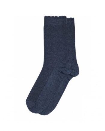 Mp Strømper  Mønstrede Damestrømper   Uld Silke Mix Navy 37 39