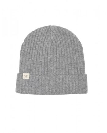 Mpkids  Uppsala Beanie   Strikket Hue   Uldmix Med Foldekant  Oeko-texâ  Light Grey Melange 47 49