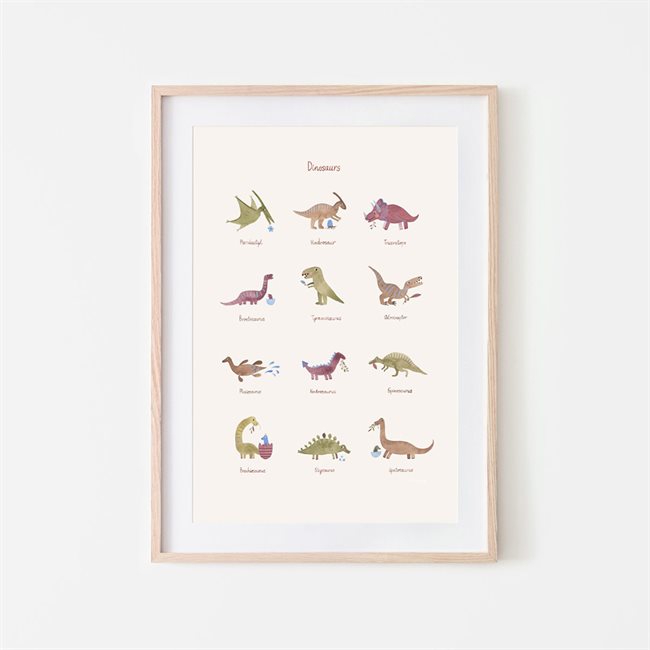 Mushie Dinosaur Plakat 50x70 Cm