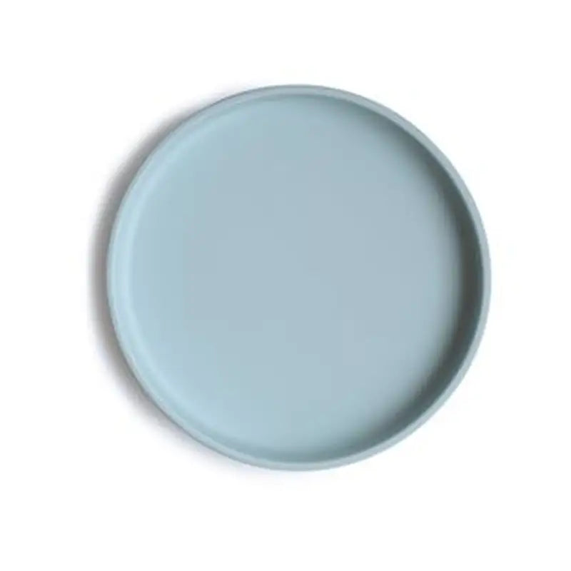 Mushie Klassisk Skridsikker Silikone Tallerken Powder Blue