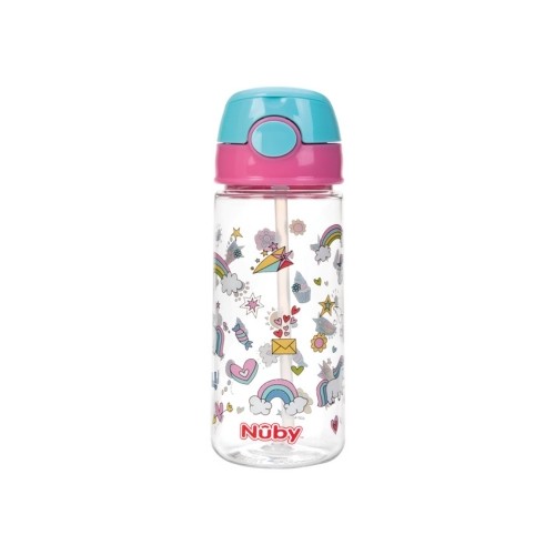 Nüby  Drikkedunk Med Trykknap  Pink