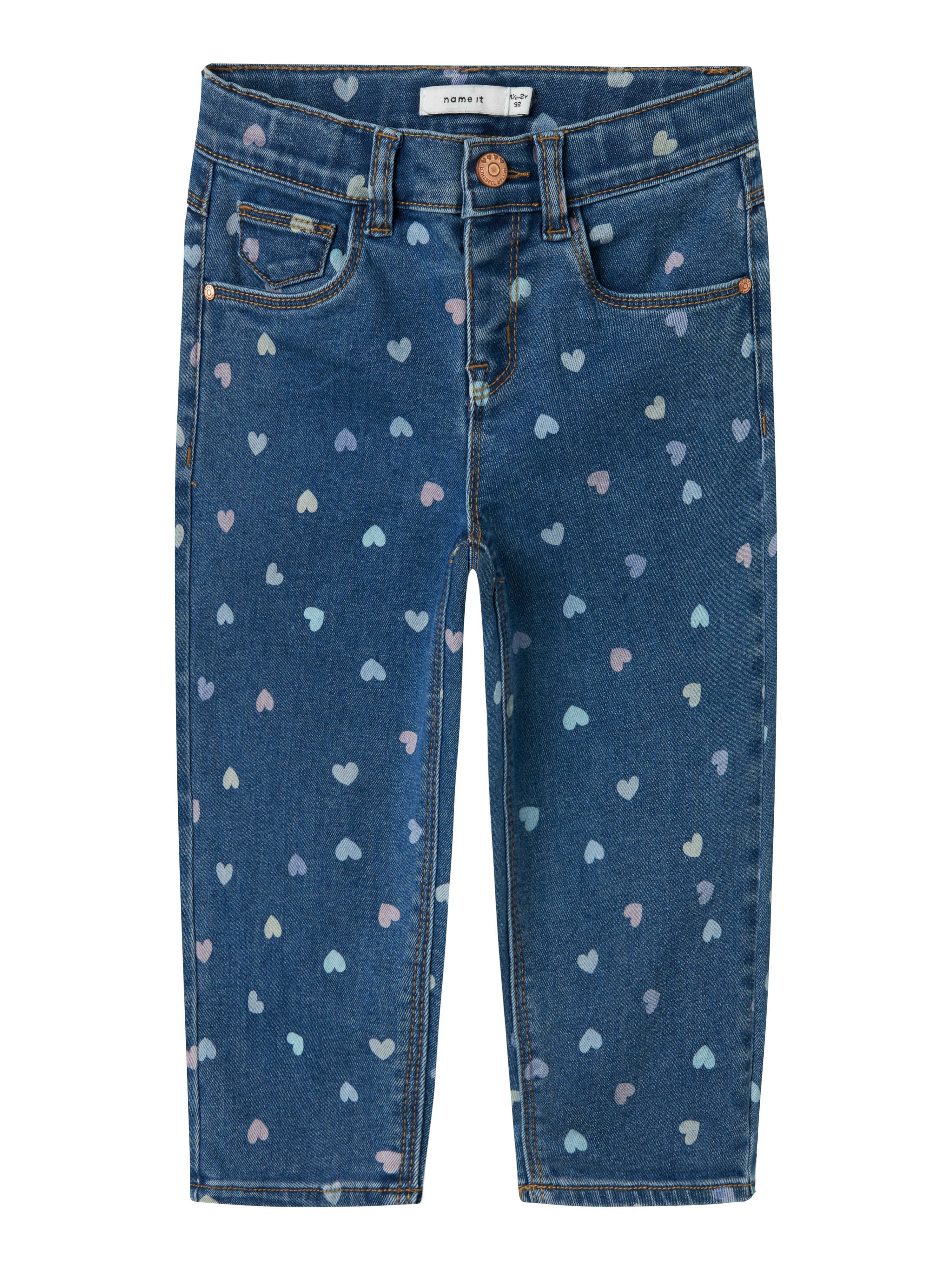 Name It Bella Mom Shaped Jeans Noos Denim Blue Hearts 80 Cm