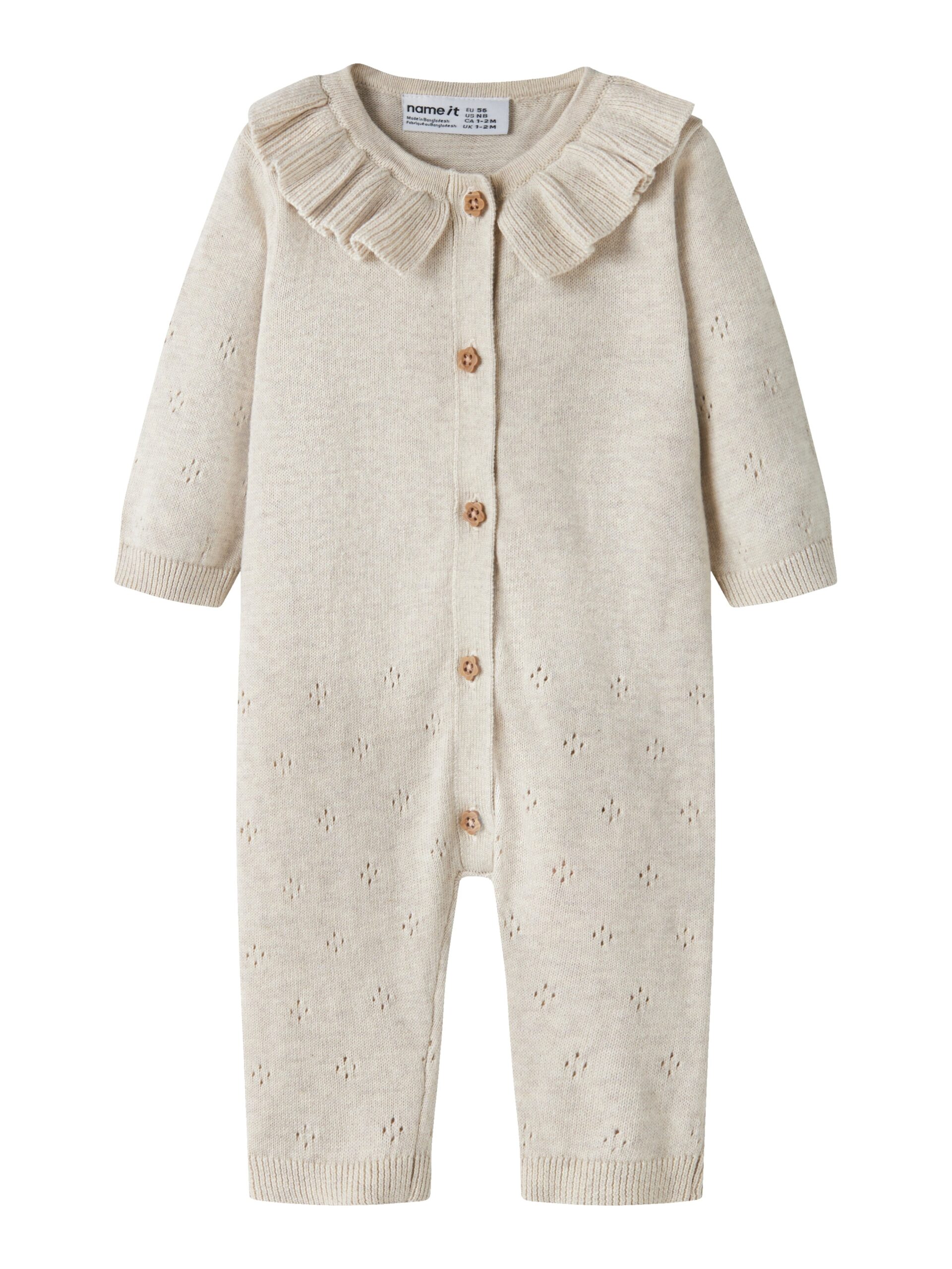 Name It Diame Ls Knit Suit Peyote Melange 50 Cm