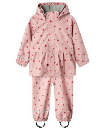 Name It Dry10 Rain Set Pale Mauve Strawberry 86 Cm