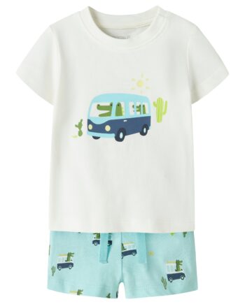 Name It Fartil Ss Top Sæt Cloud Dancer 56 Cm