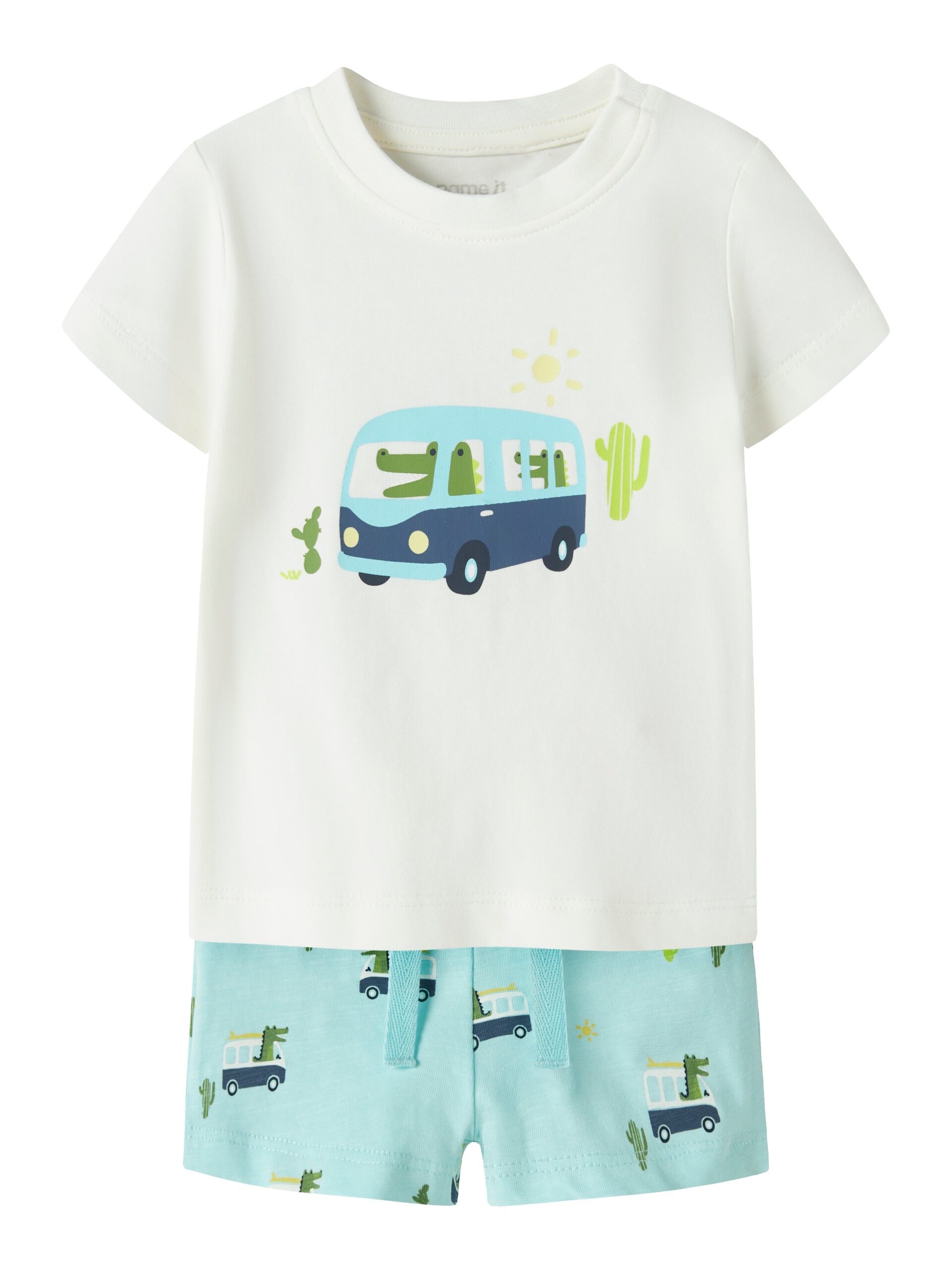 Name It Fartil Ss Top Sæt Cloud Dancer 56 Cm