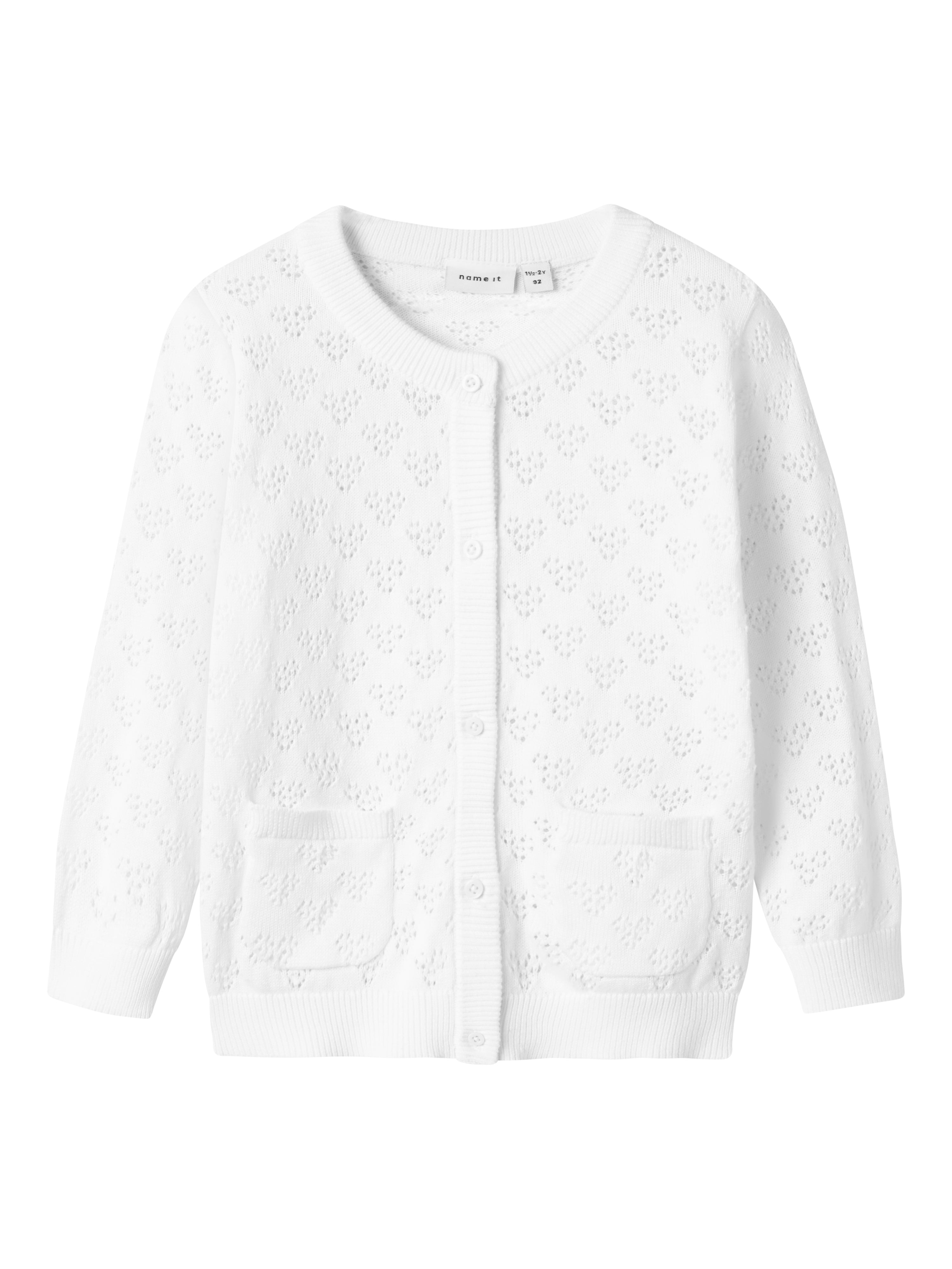 Name It Felotte Strik Cardigan Bright White 92 Cm