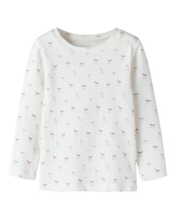 Name It Ficherry Ls Slim Top Cloud Dancer 92 Cm