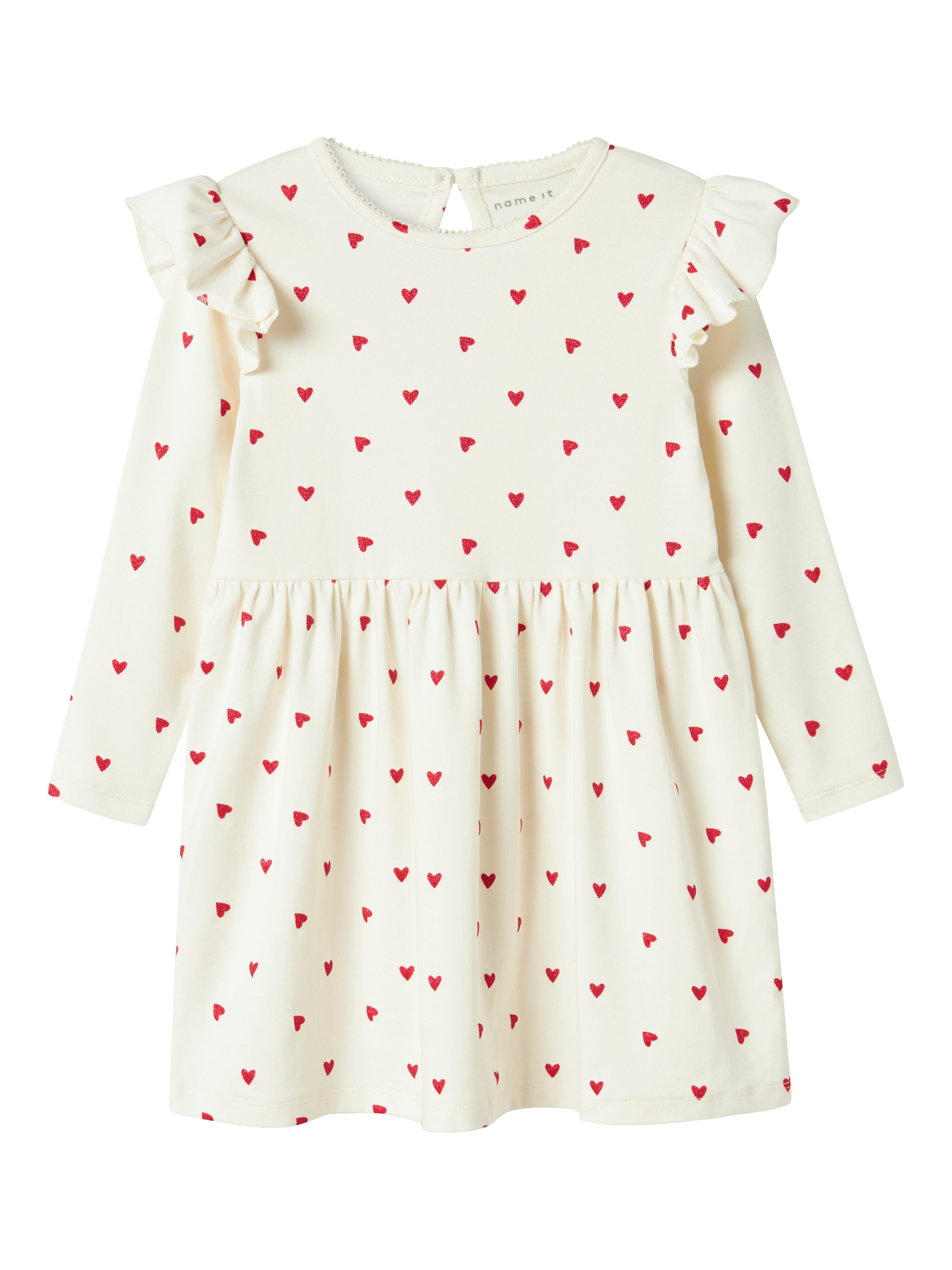 Name It Heart Dress Cloud Dancer 92 Cm
