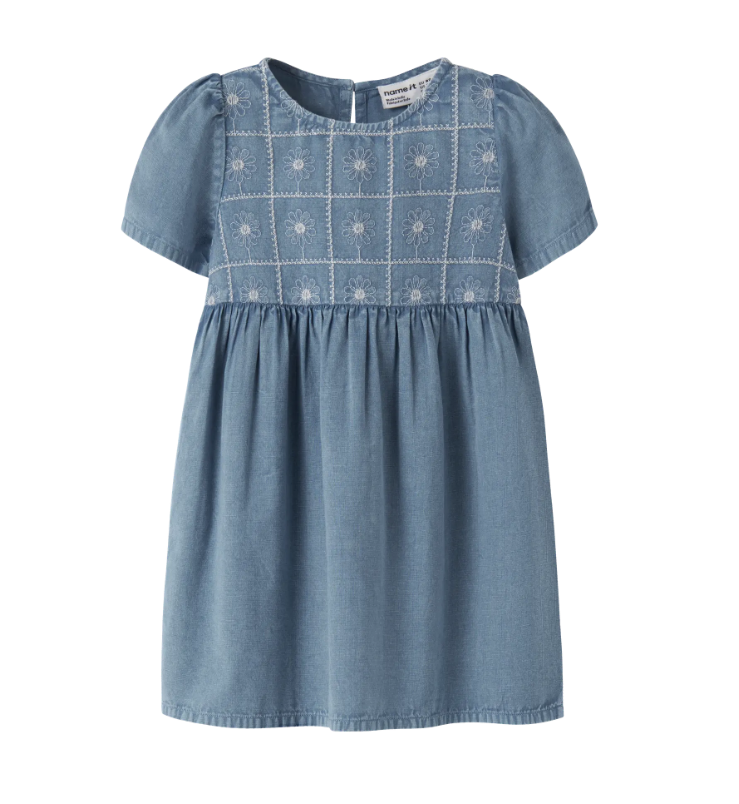Name It Herta Ss Dress Faded Denim 92 Cm