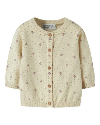 Name It Hide Ls Knit Cardigan Almond Milk 50 Cm