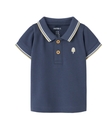 Name It Jarl Ss Polo Top Vintage Indigo 56 Cm