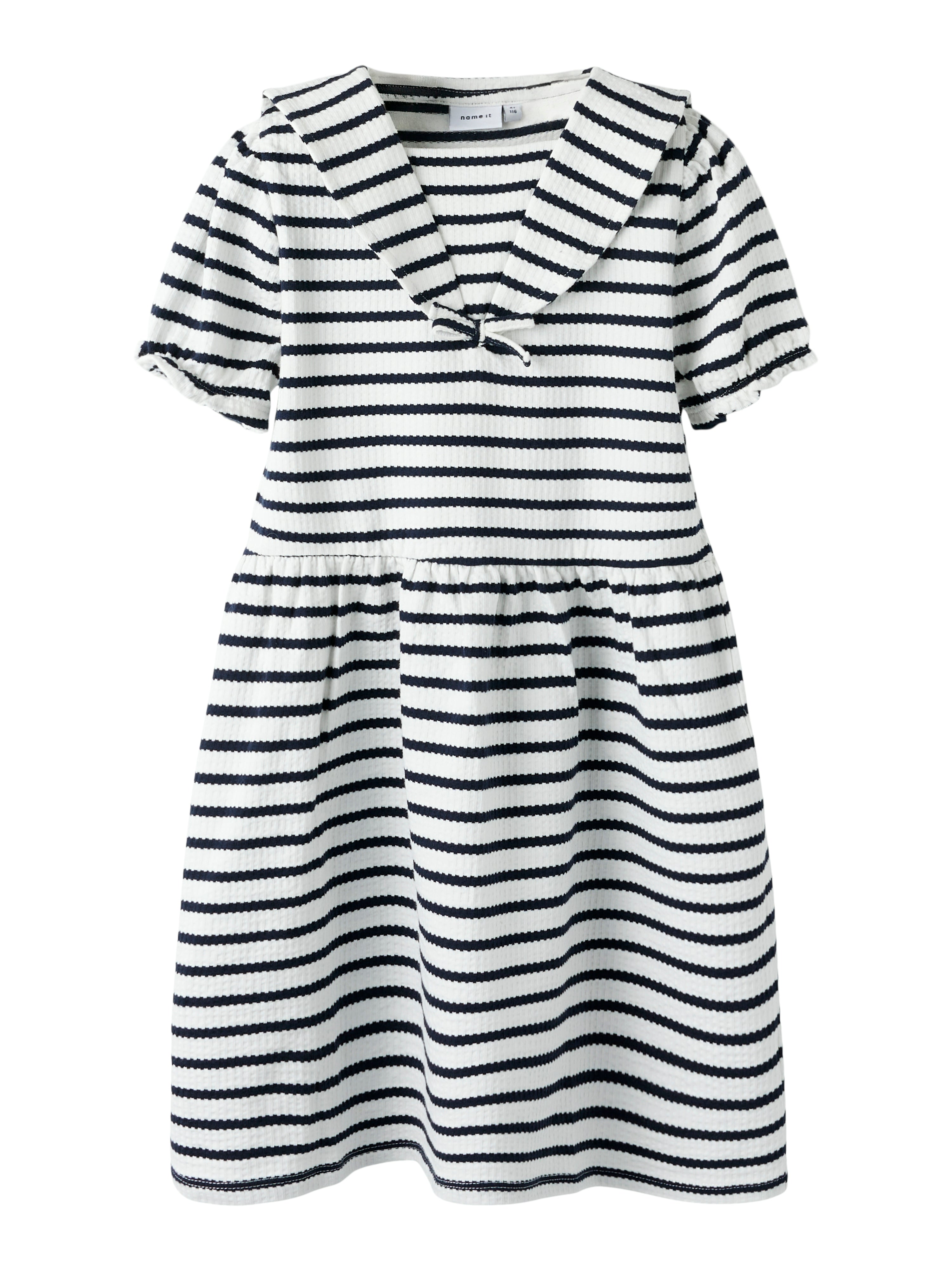 Name It Kattie Ss Dress Cloud Dancer Sky Captain 92 Cm