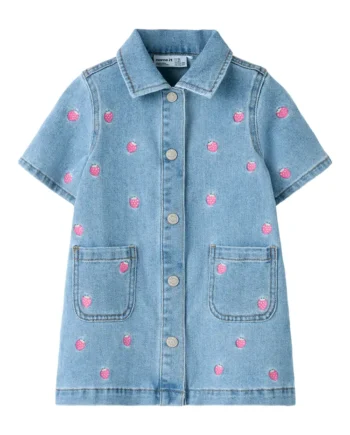Name It Laila Denim Kjole Light Blue Denim 116