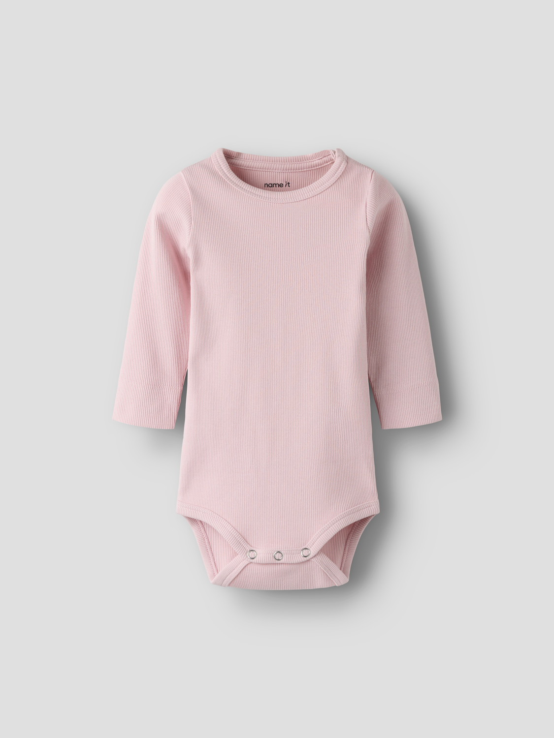 Name It Langærmet Ensfarvet Body Str 56-92 Lyserød