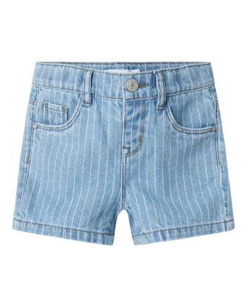 Name It Macie Stripe Denim Shorts Light Blue Denim 92 Cm