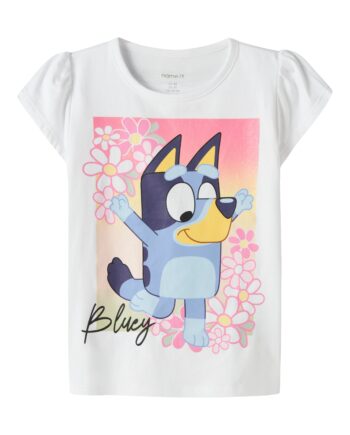 Name It Maka Bluey Ss Top Bright White 92 Cm
