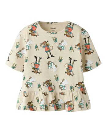 Name It Mara Pippi Ss Top Peyote Melange 92 Cm