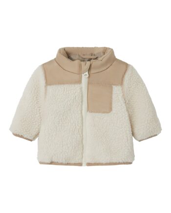 Name It Mosie Teddy Jacket Whitecap Gray 56 Cm
