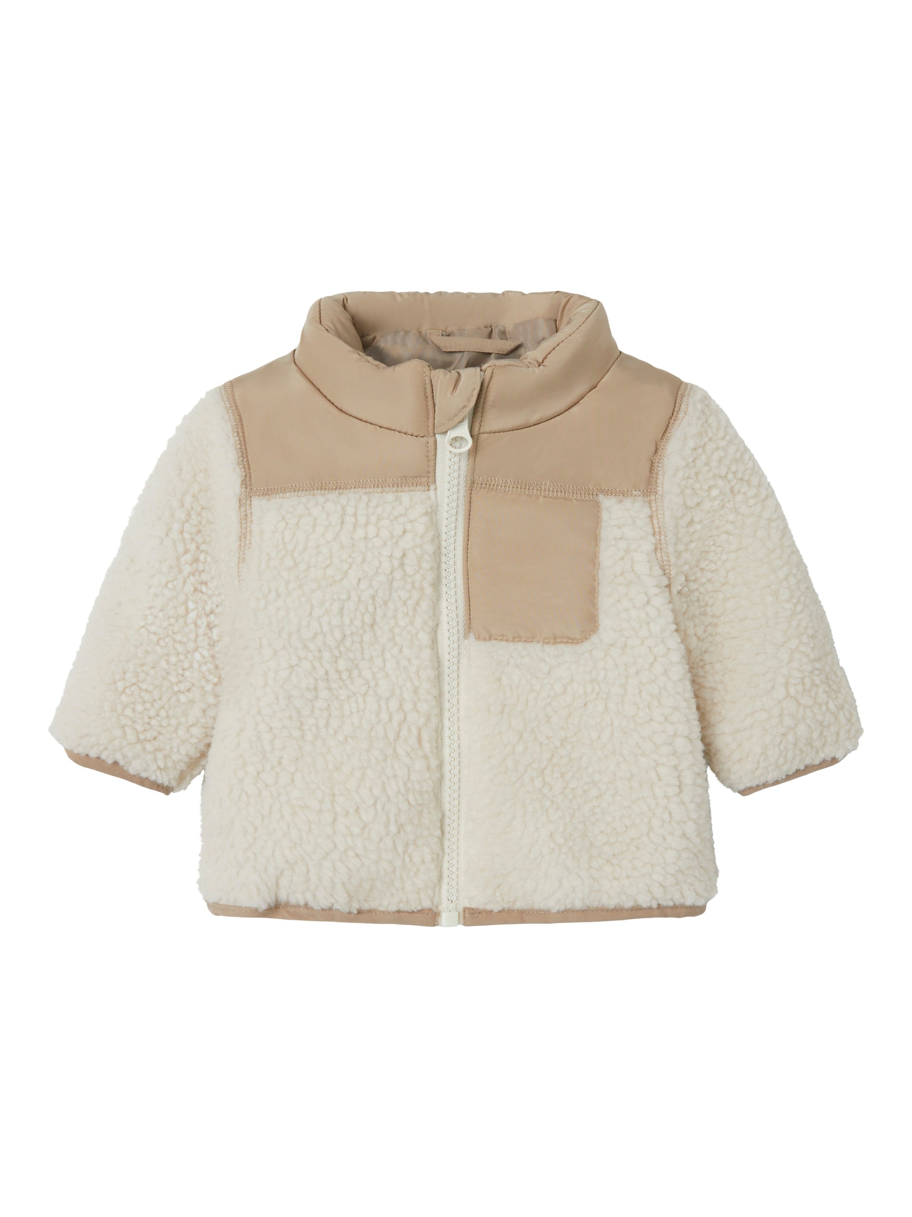 Name It Mosie Teddy Jacket Whitecap Gray 56 Cm