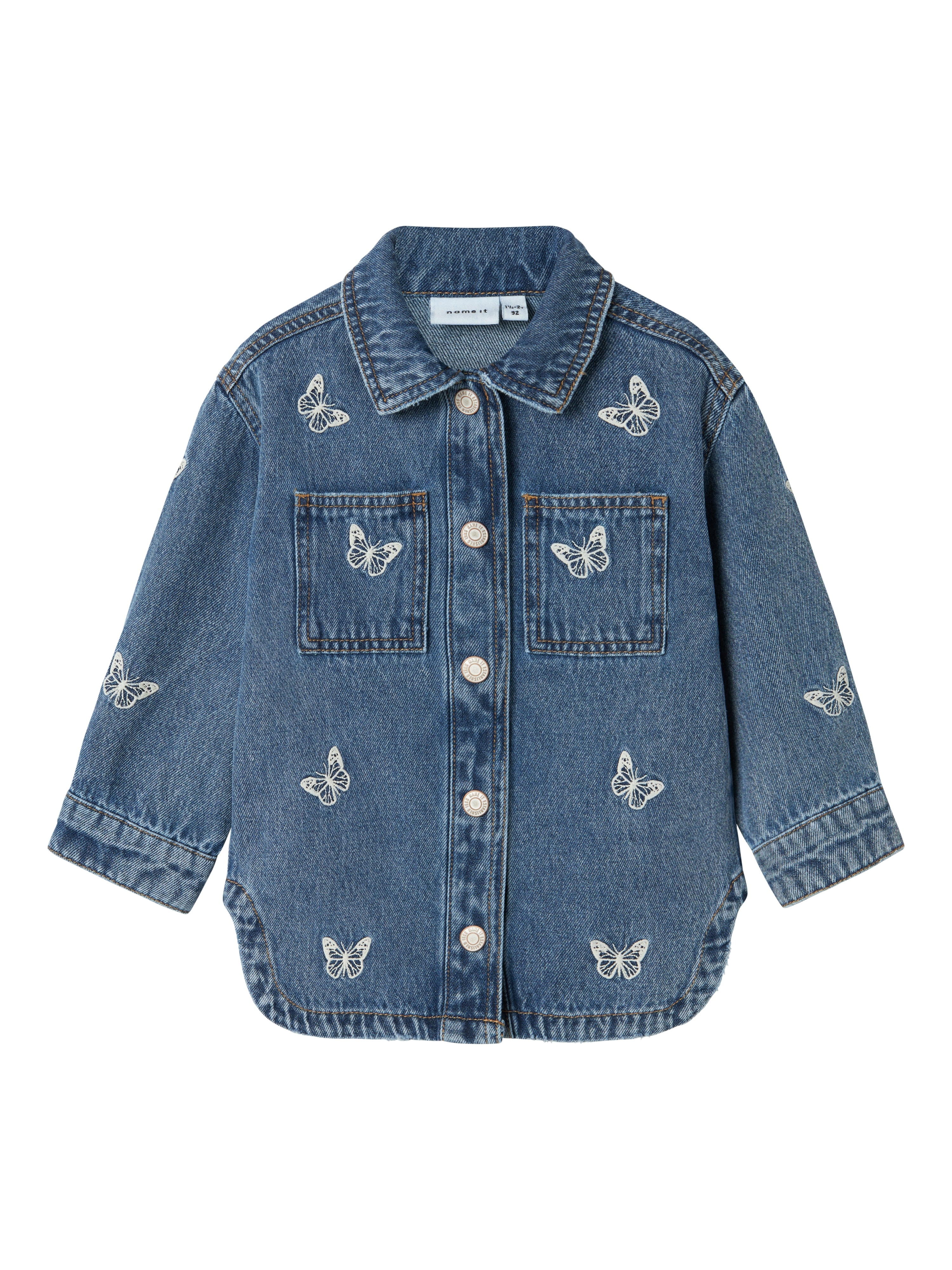 Name It Nina Denim Jacket Medium Blue Denim Butterfly 86 Cm