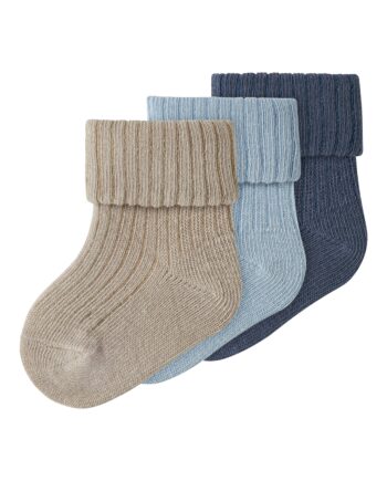 Name It Nobbu   Pack Strømper Chateau Gray Blue Fog Vintage Indigo 50 56 Cm