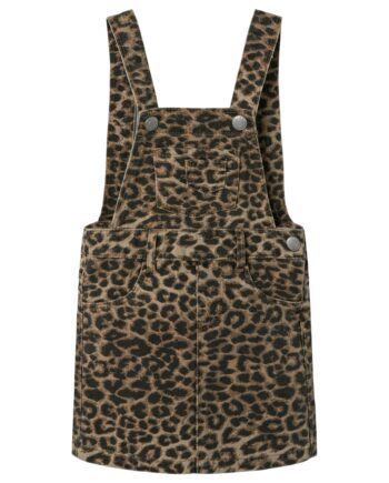 Name It Ophelia Twill Spencer Dress Silver Mink Leopard 92 Cm