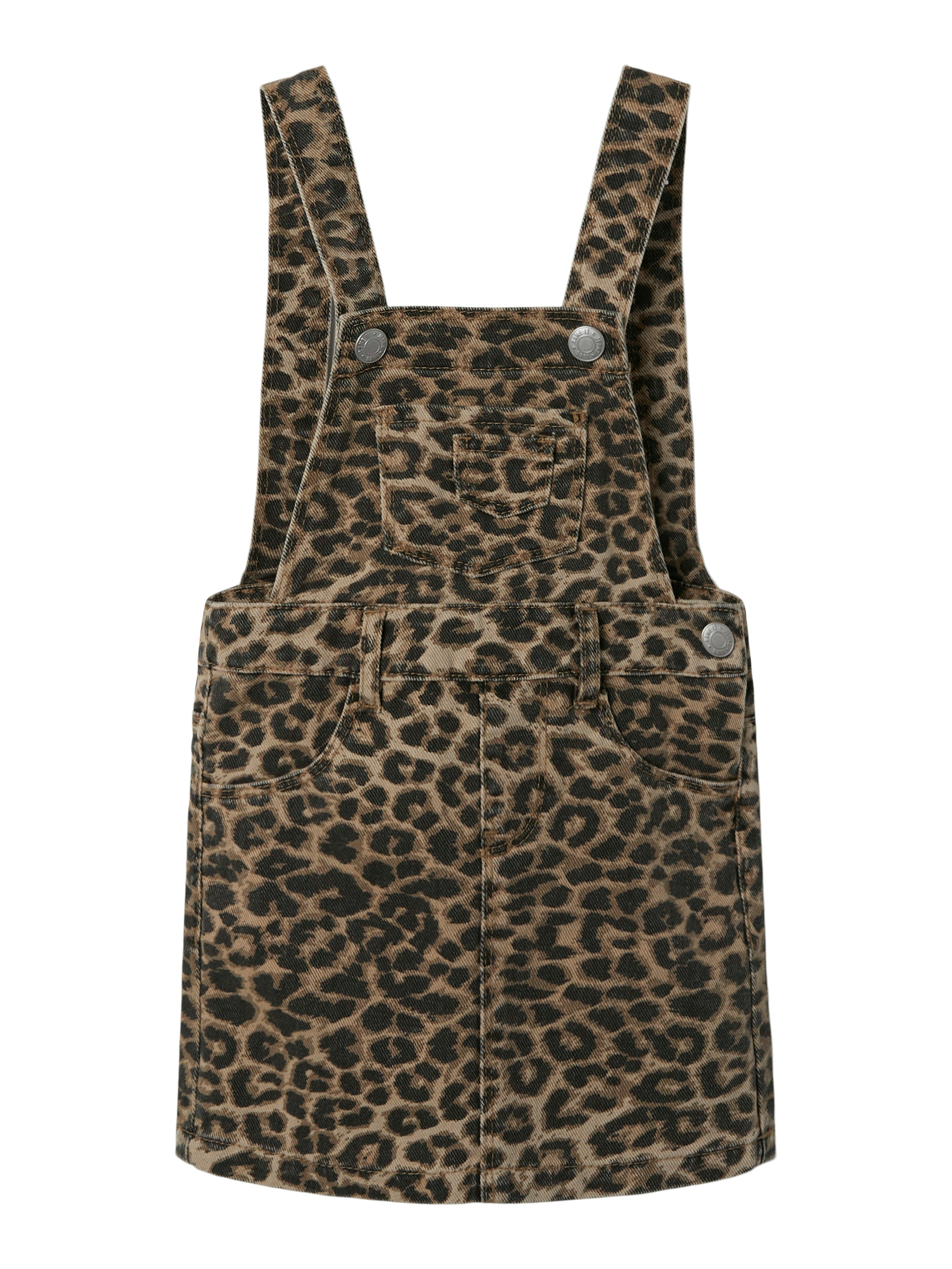 Name It Ophelia Twill Spencer Dress Silver Mink Leopard 92 Cm